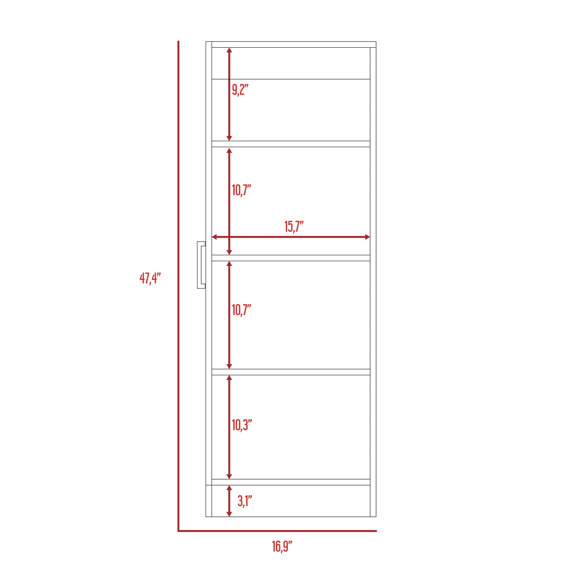 Pantry Miami, Single Door Cabinet, White Finish