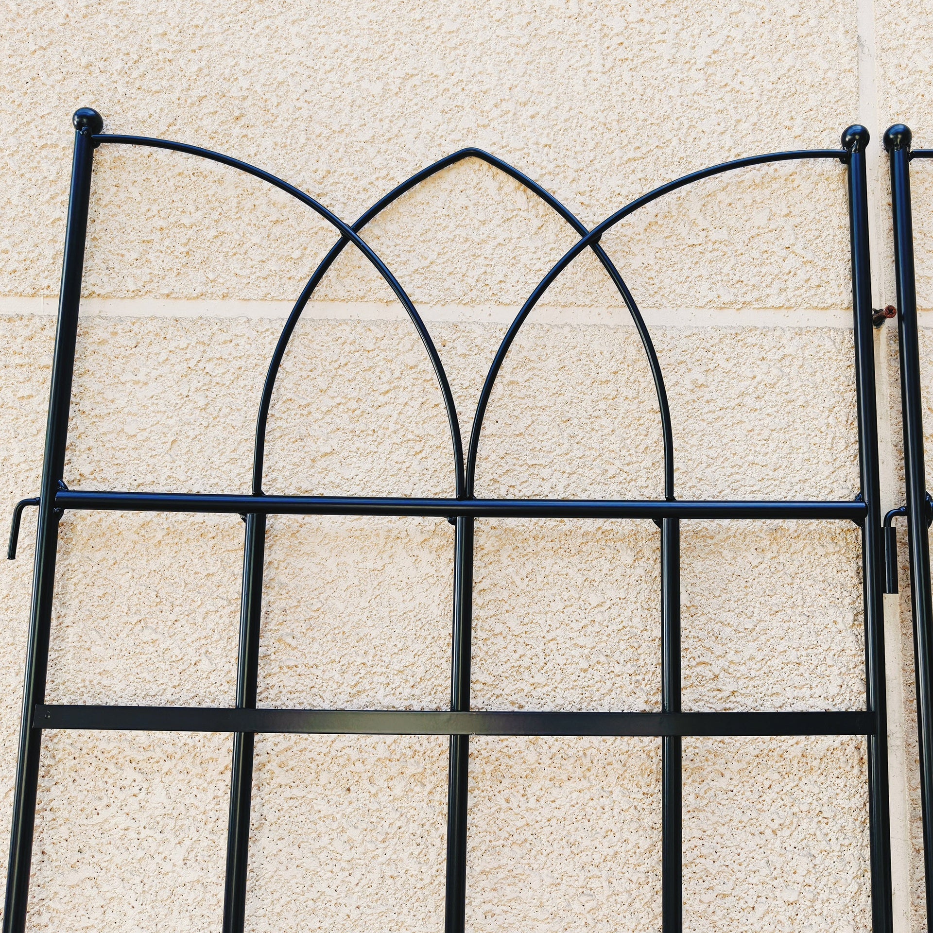 2 Pack Metal Garden Trellis 71" x 17.7" Rustproof Trellis for Climbing Plants Outdoor Flower Support Black