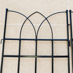 2 Pack Metal Garden Trellis 71" x 17.7" Rustproof Trellis for Climbing Plants Outdoor Flower Support Black