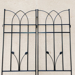 2 Pack Metal Garden Trellis 71" x 17.7" Rustproof Trellis for Climbing Plants Outdoor Flower Support Black