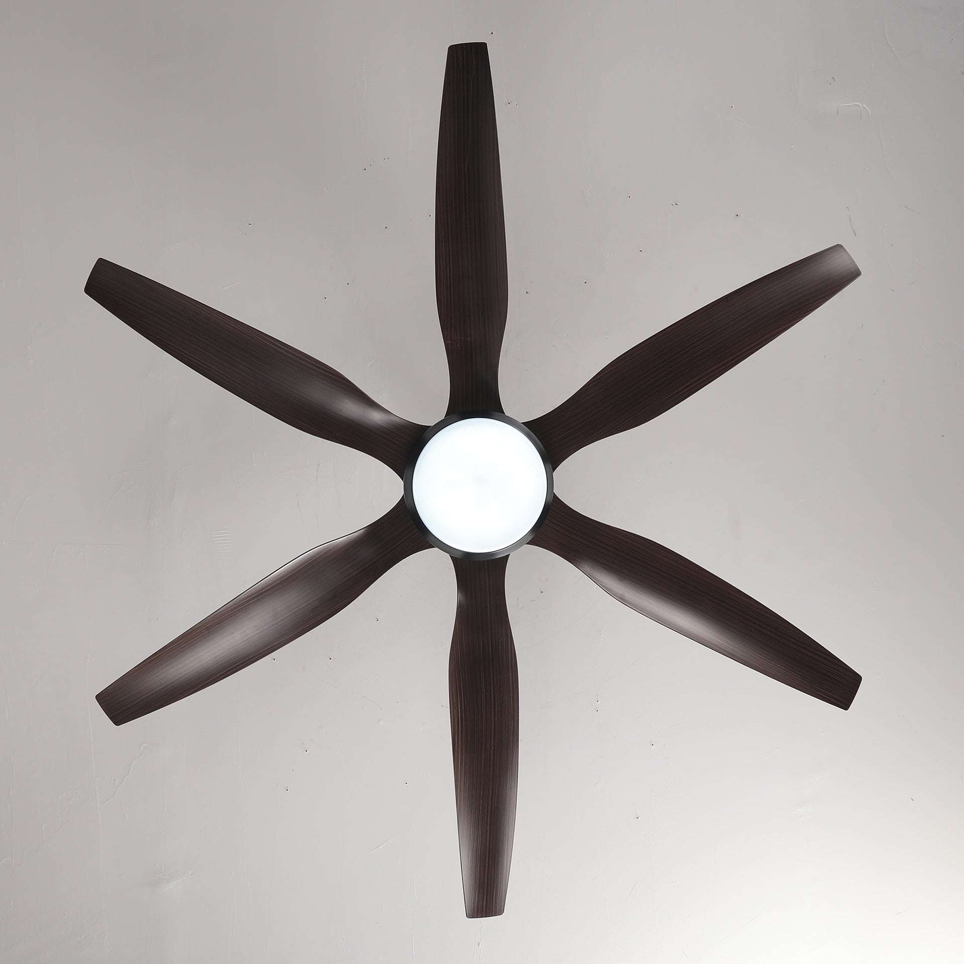 6 PCS ABS Blades  56 Ceiling Fan With Light Kit 3 Color LED Light Source, DC 6 Speed ,Remote Control Ceiling Fan  for Patio Living Room, Bedroom, Office,Indoor.(( Matte Black  )