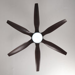 6 PCS ABS Blades  56 Ceiling Fan With Light Kit 3 Color LED Light Source, DC 6 Speed ,Remote Control Ceiling Fan  for Patio Living Room, Bedroom, Office,Indoor.(( Matte Black  )