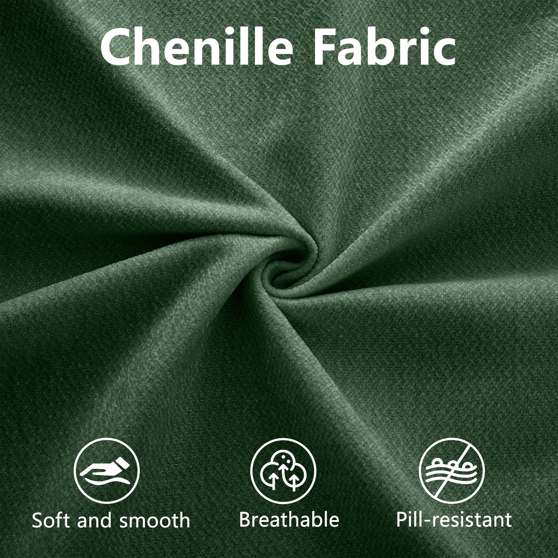 Stylish Green Chenille 2-Seater Sofa with Storage Seat, Cylindrical Backrest and Armrests, Modern Fabric Loveseat Featuring Hidden Storage Space