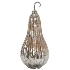 6.5x6.5x15" Foil Glass Lustre Mercury Gourd, Ornament Decor for Holiday Harvest Festival Fall Festival & Thanksgiving