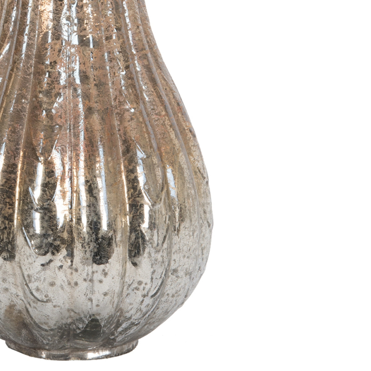 6.5x6.5x15" Foil Glass Lustre Mercury Gourd, Ornament Decor for Holiday Harvest Festival Fall Festival & Thanksgiving