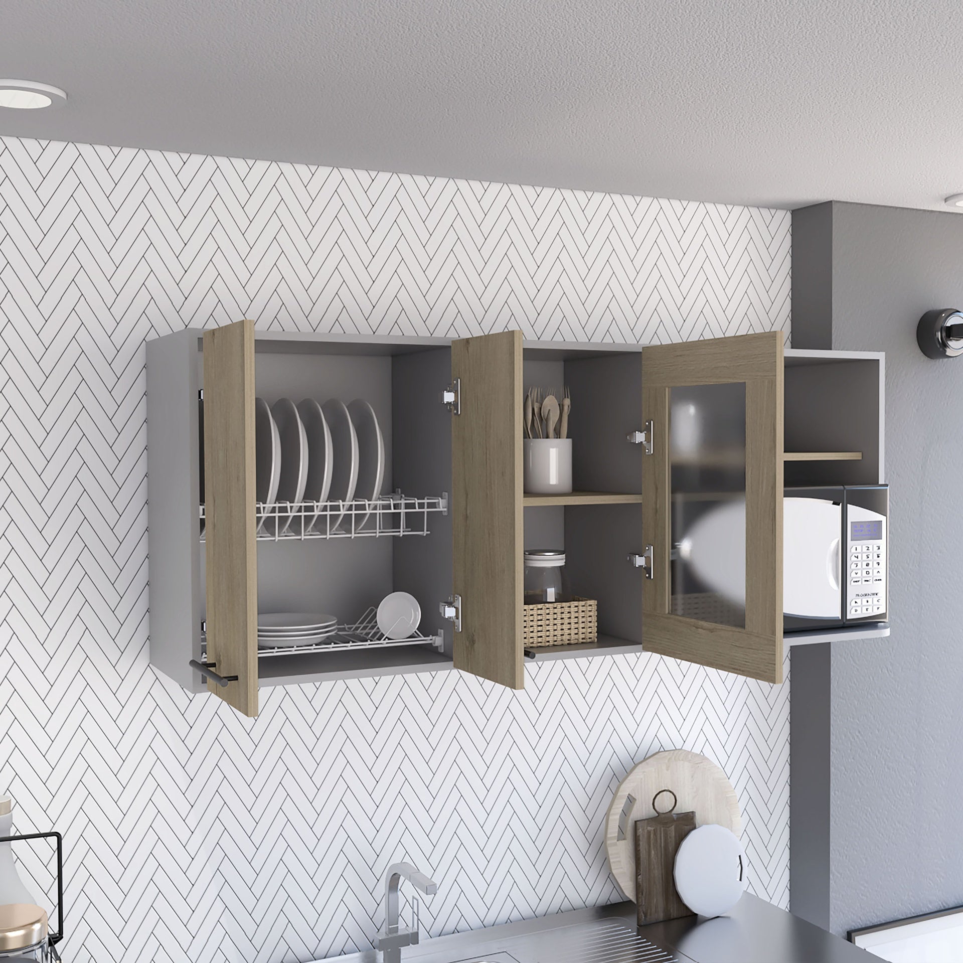 Wall Cabinet Retrit, Kitchen, Light Pine