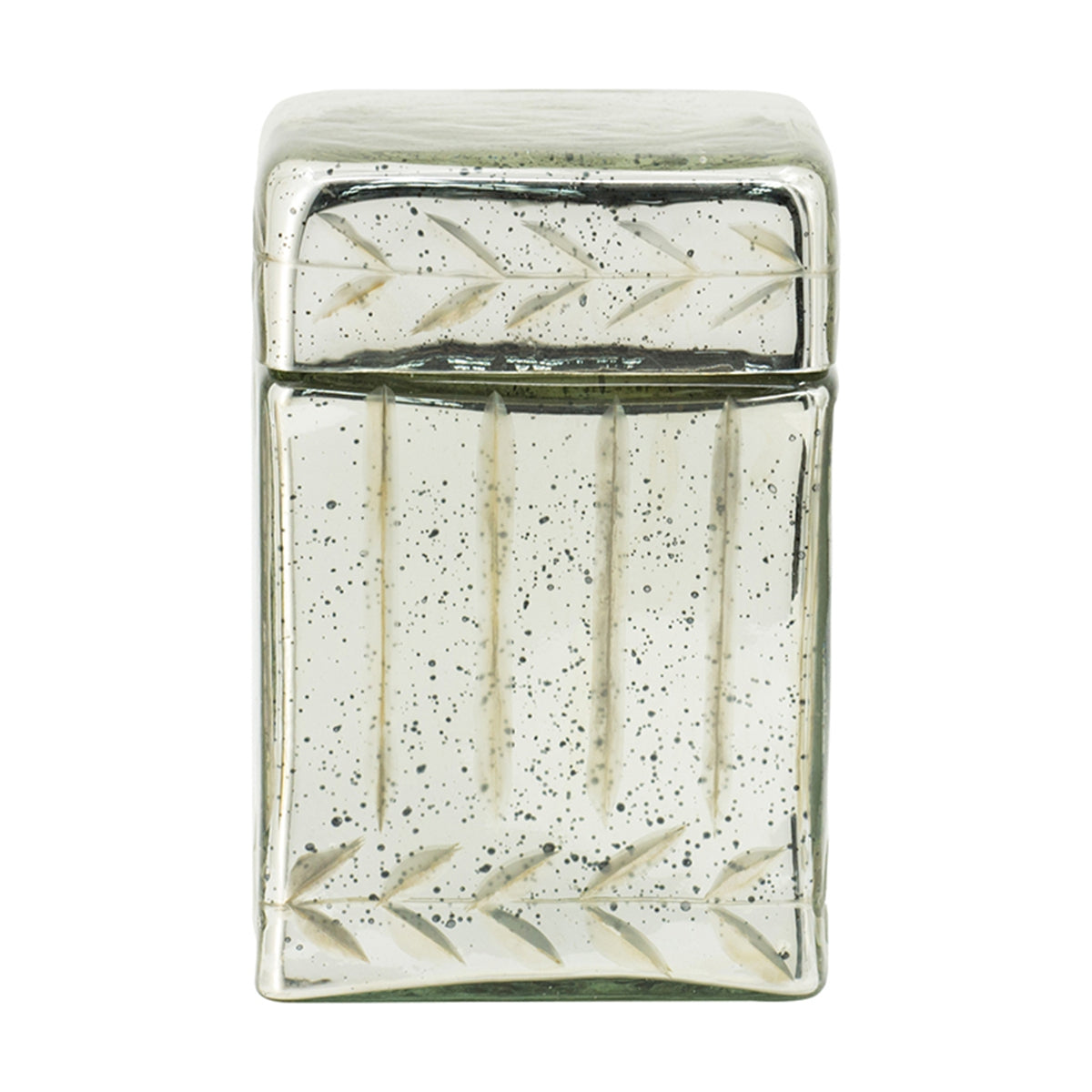 D4.9x6.1" Decorative Glass Storage Box