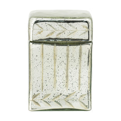 D4.9x6.1" Decorative Glass Storage Box