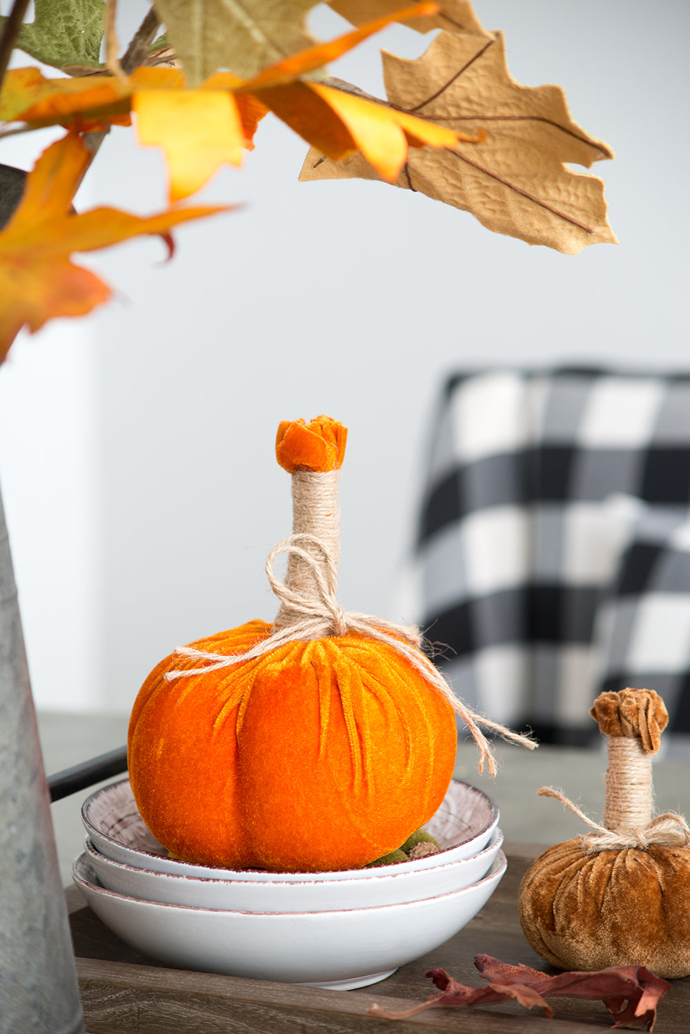 5x7" Md Pumpkin Ornament, Set of 6  for Holiday Harvest Festival Fall Festival & Thanksgiving
