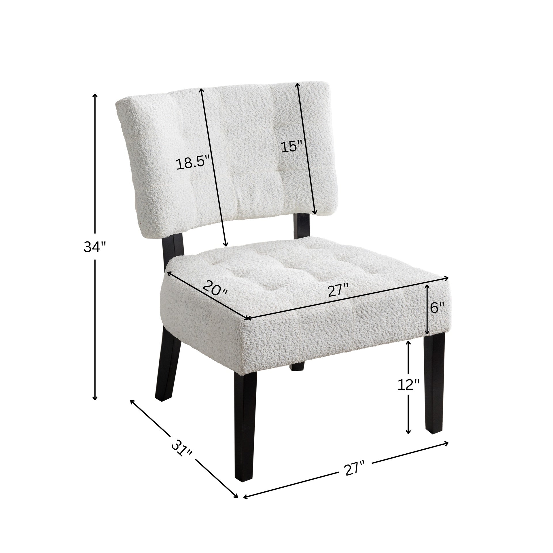 Blended Leather Tufted Accent Chair with Oversized Seating, Gray