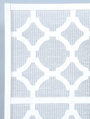 Quarterfoil infused Diamond Design 4-Panel Room Divider, White