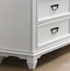 Clelane Wood 3-Drawer Nightstand, Weathered White and Gray