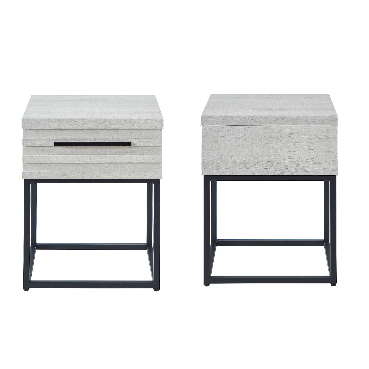 Findlay 2-Piece Bedroom Set, Plush 3D Upholstered Bed with Nightstand, Twin