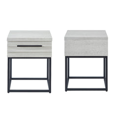 Findlay 2-Piece Bedroom Set, Plush 3D Upholstered Bed with Nightstand, Twin