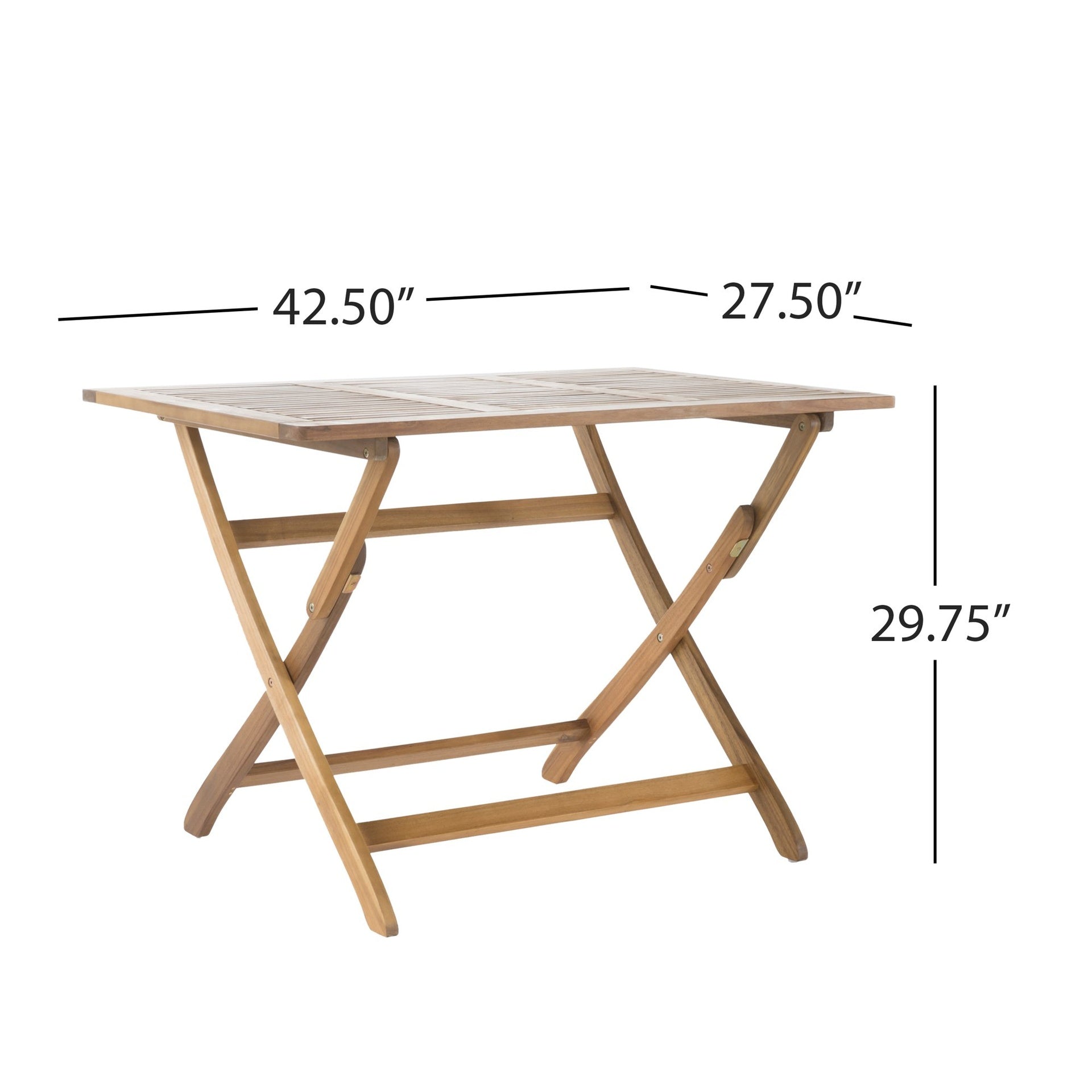 Natural 5-Piece Wood Outdoor Patio Dining Set,Natural Stained