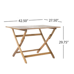 Natural 5-Piece Wood Outdoor Patio Dining Set,Natural Stained
