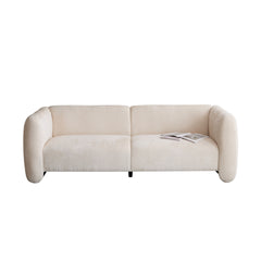 Tonson 83" 3-Seater Boucle Sofa,Wave Design, Living Rooms,Bedrooms,Apartment Office,BEIGE
