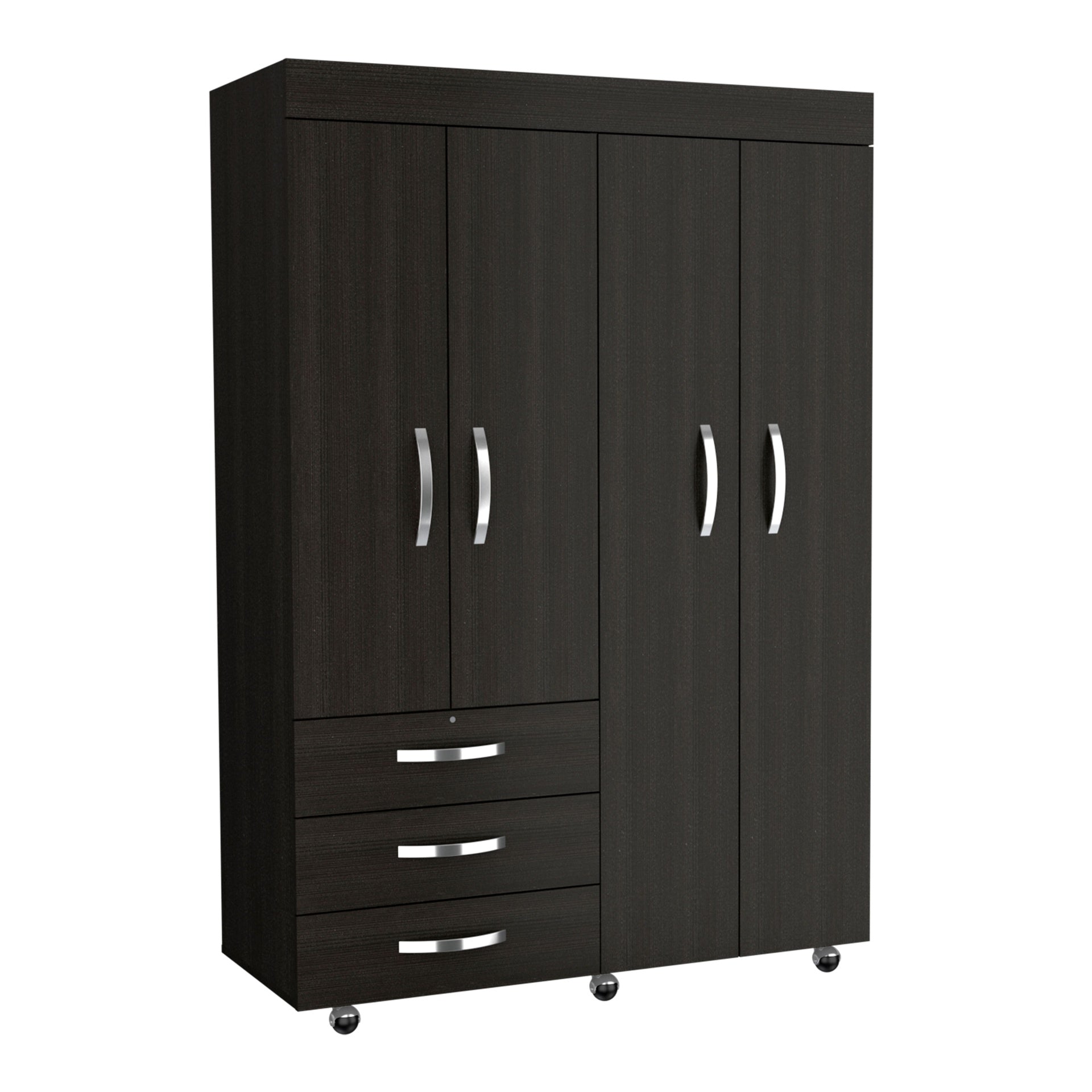 Mobile Armoire Velvet, Bedroom, Black