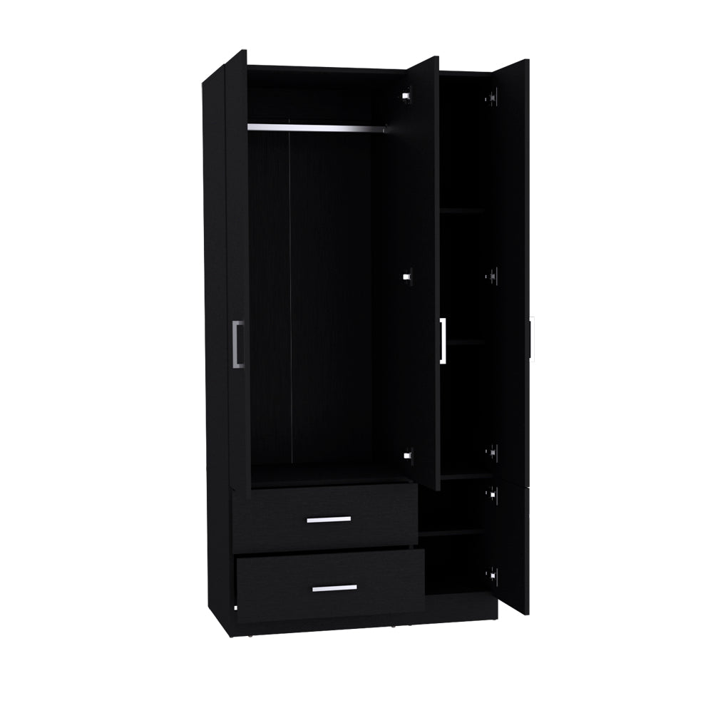 Four Door Armoire Crosby, Bedroom, Black