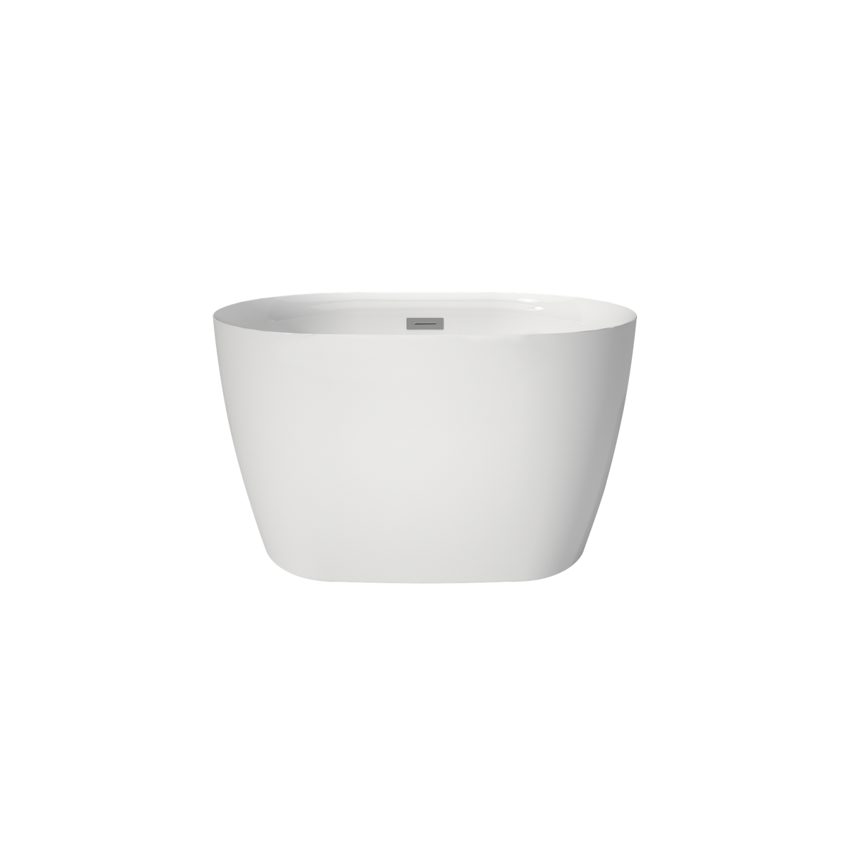 43" Premium Acrylic Free Standing Bath tubs Modern Soaker Tub with seat in White
