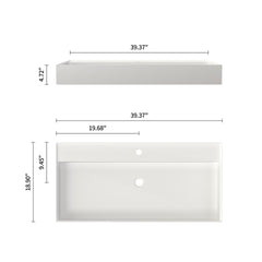 Stone Resin Solid Surface Bathroom Vanity Basin Sink