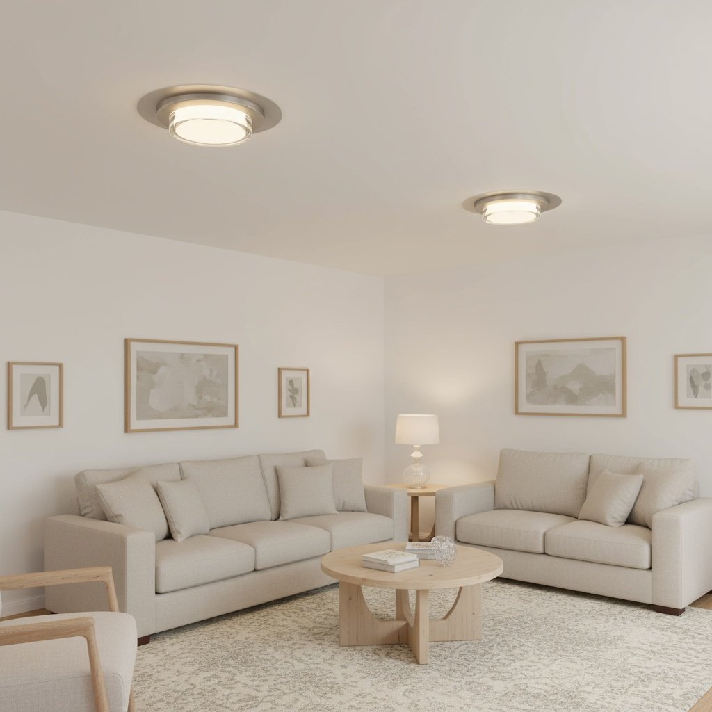 16 inch Square Chrome Integrated LED Flush Mount