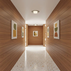 16 inch Square Chrome Integrated LED Flush Mount