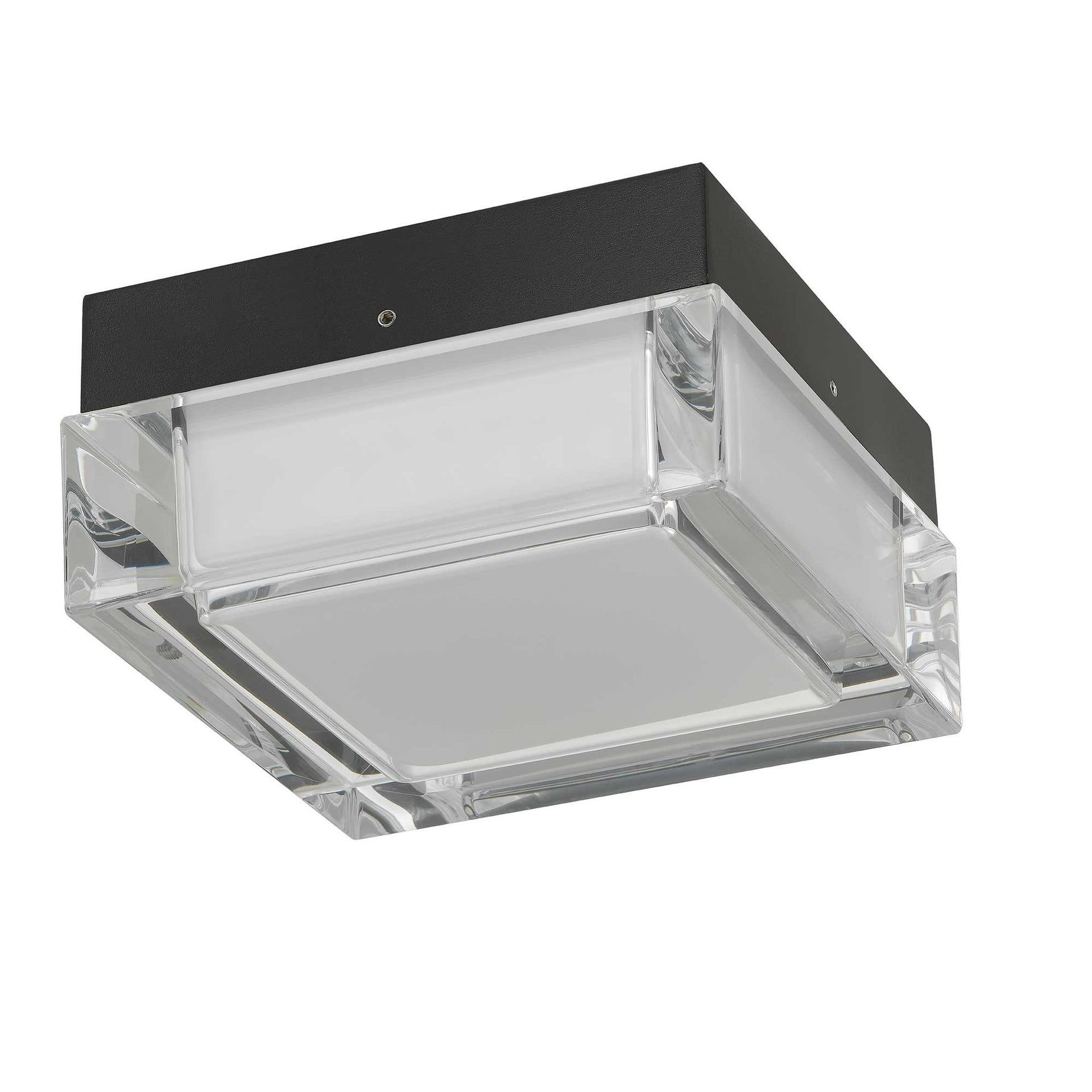 5-inch Black Integrated LED Flush Mount