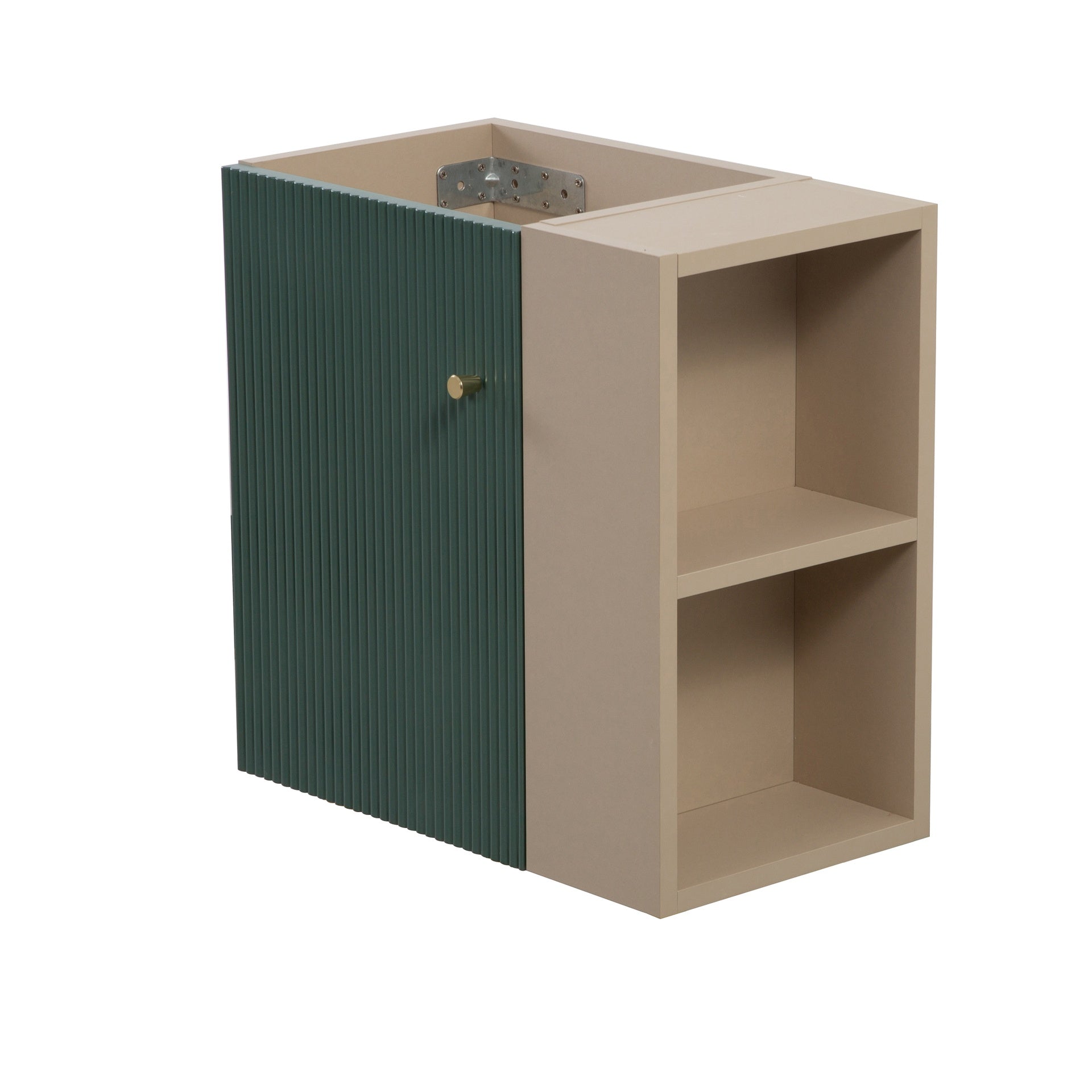 21.6" Wall-mounted Vanity Base Only, Open Shelf on the Right, Green GF-25V06-21LVR - W1573P446794