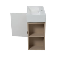21.6" Wall-mounted Vanity Base Only, Open Shelf on the Right, Green GF-25V06-21LVR - W1573P446794