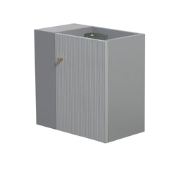 21.6" Wall-mounted Vanity Base Only, Open Shelf on the Left, Matt Grey GF-25V06-21MGL - W1573P446789