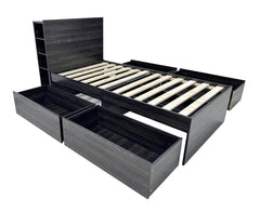 Robin Twin Storage Bed in Dark Gray