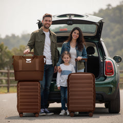 Luggage Sets 6 Piece with Duffel Bags, Hardside Expandable Suitcases with Spinner Wheels, Mocha