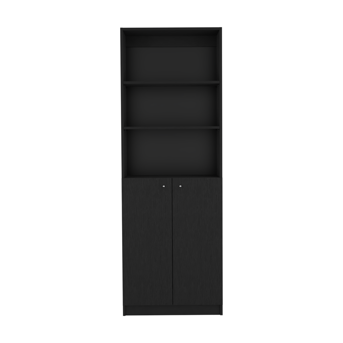 Bookcase Dual-Door Benzoni, Office, Black
