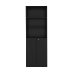Bookcase Dual-Door Benzoni, Office, Black