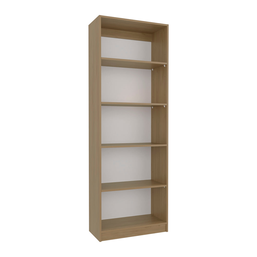 Verdi Bookcase XS, 4 Shelves, Macadamia/White Manufactured Wood