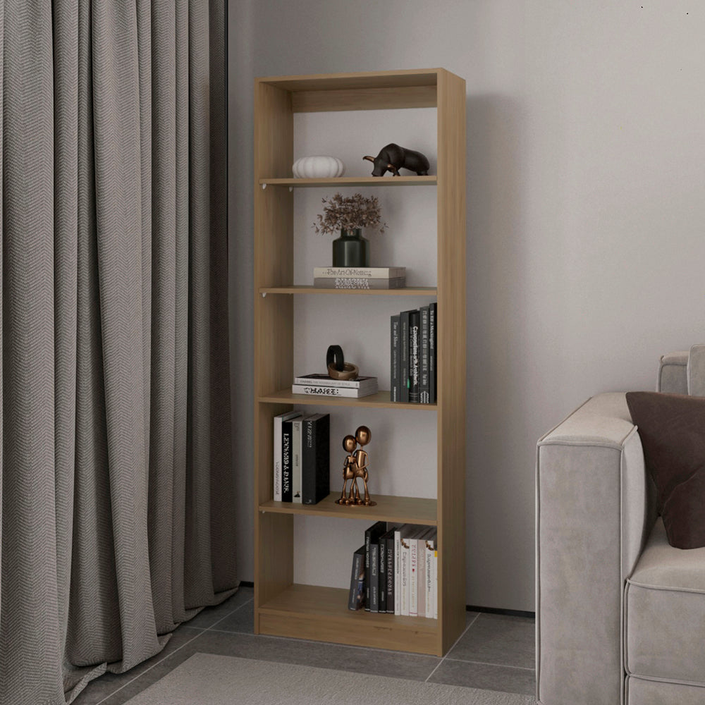 Verdi Bookcase XS, 4 Shelves, Macadamia/White Manufactured Wood
