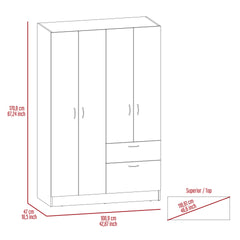 Armoire Alpes, Bedroom, Black / White