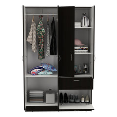 Armoire Alpes, Bedroom, Black / White