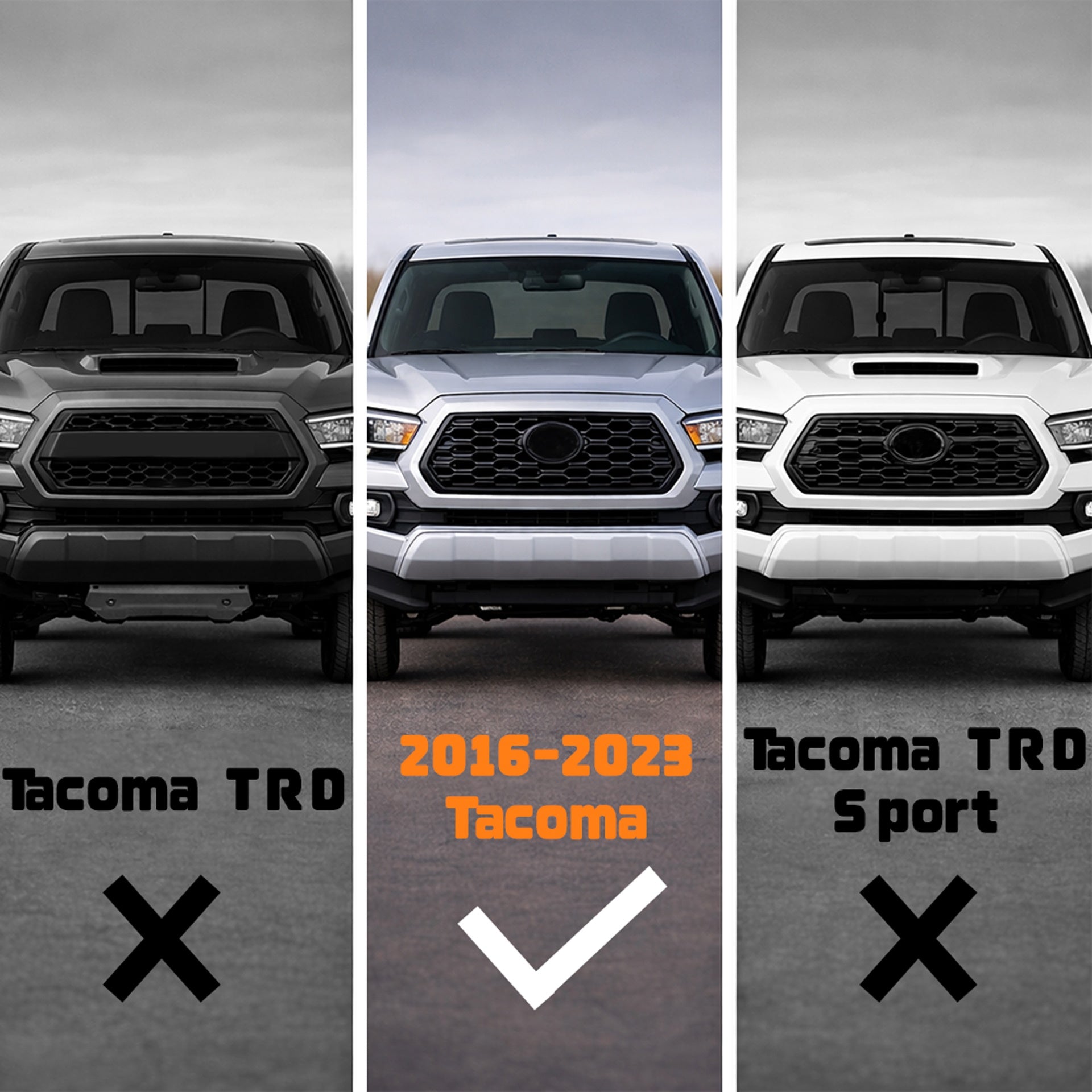 Front Bumper Fit For 2016-2023 Toyota Tacoma (Excluding Tacoma TRD/Tacoma TRD Sport) With Winch Plate / D-Ring Mounts Steel Front Bumpers with E-Coating / Bull Bar