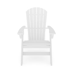 White Adirondack Chair – Sturdy HDPE Poly Lumber for Poolside, Patio, and Garden Relaxation