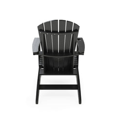 Black Adirondack Chair – Sturdy HDPE Poly Lumber for Poolside, Patio, and Garden Relaxation