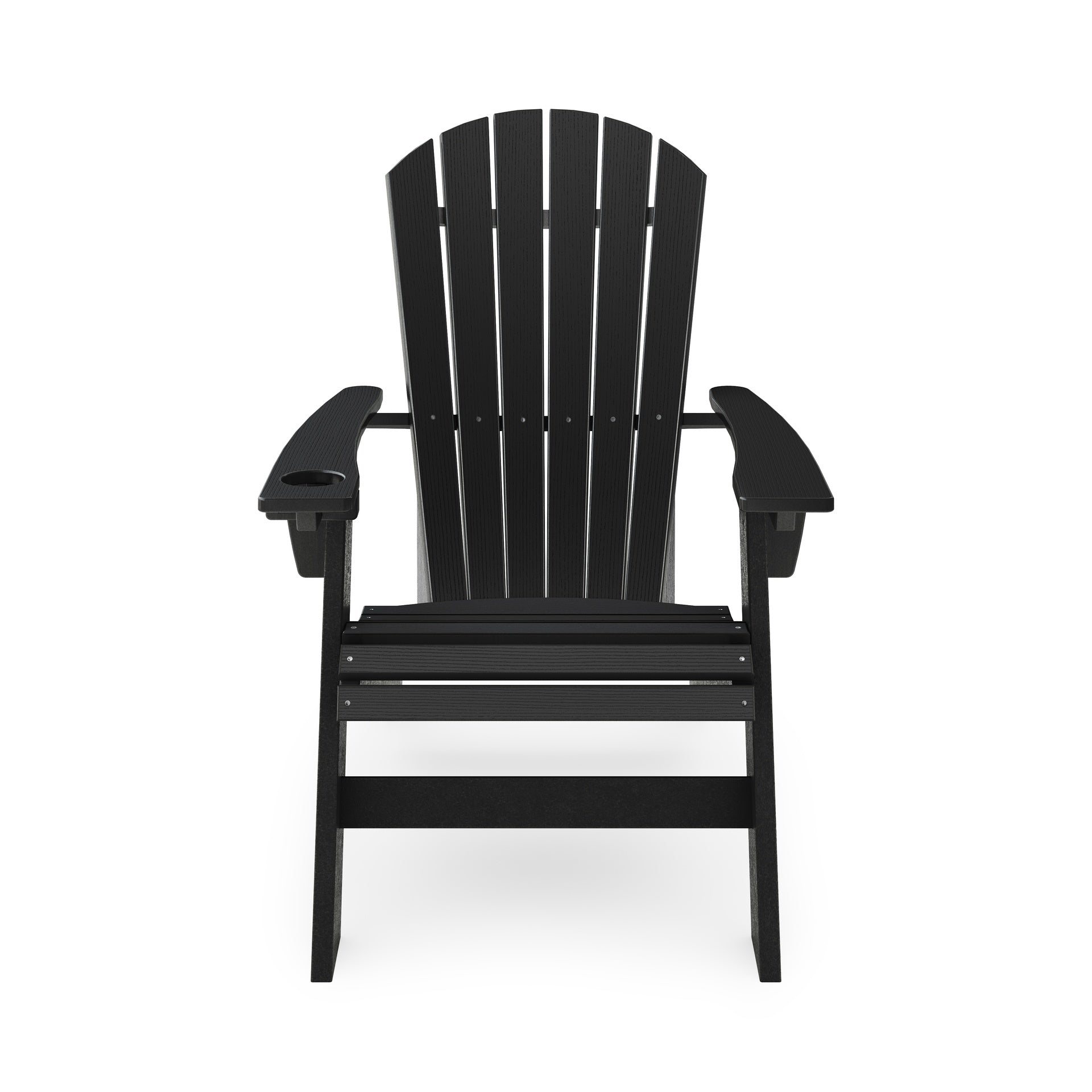 Black Adirondack Chair – Sturdy HDPE Poly Lumber for Poolside, Patio, and Garden Relaxation