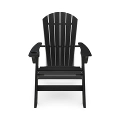 Black Adirondack Chair – Sturdy HDPE Poly Lumber for Poolside, Patio, and Garden Relaxation