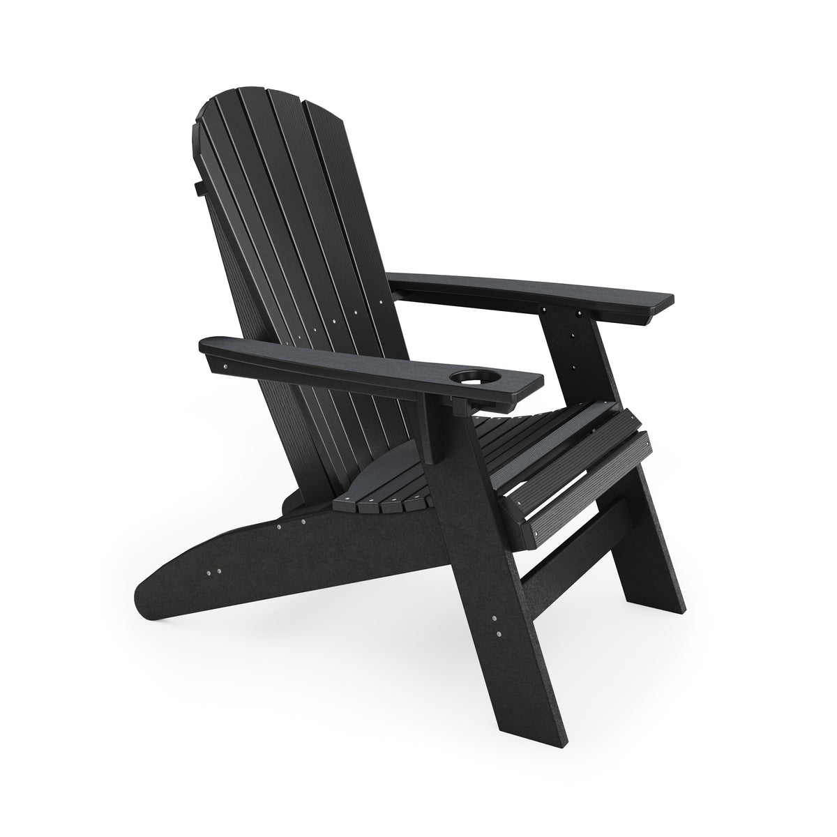 Black Adirondack Chair – Sturdy HDPE Poly Lumber for Poolside, Patio, and Garden Relaxation