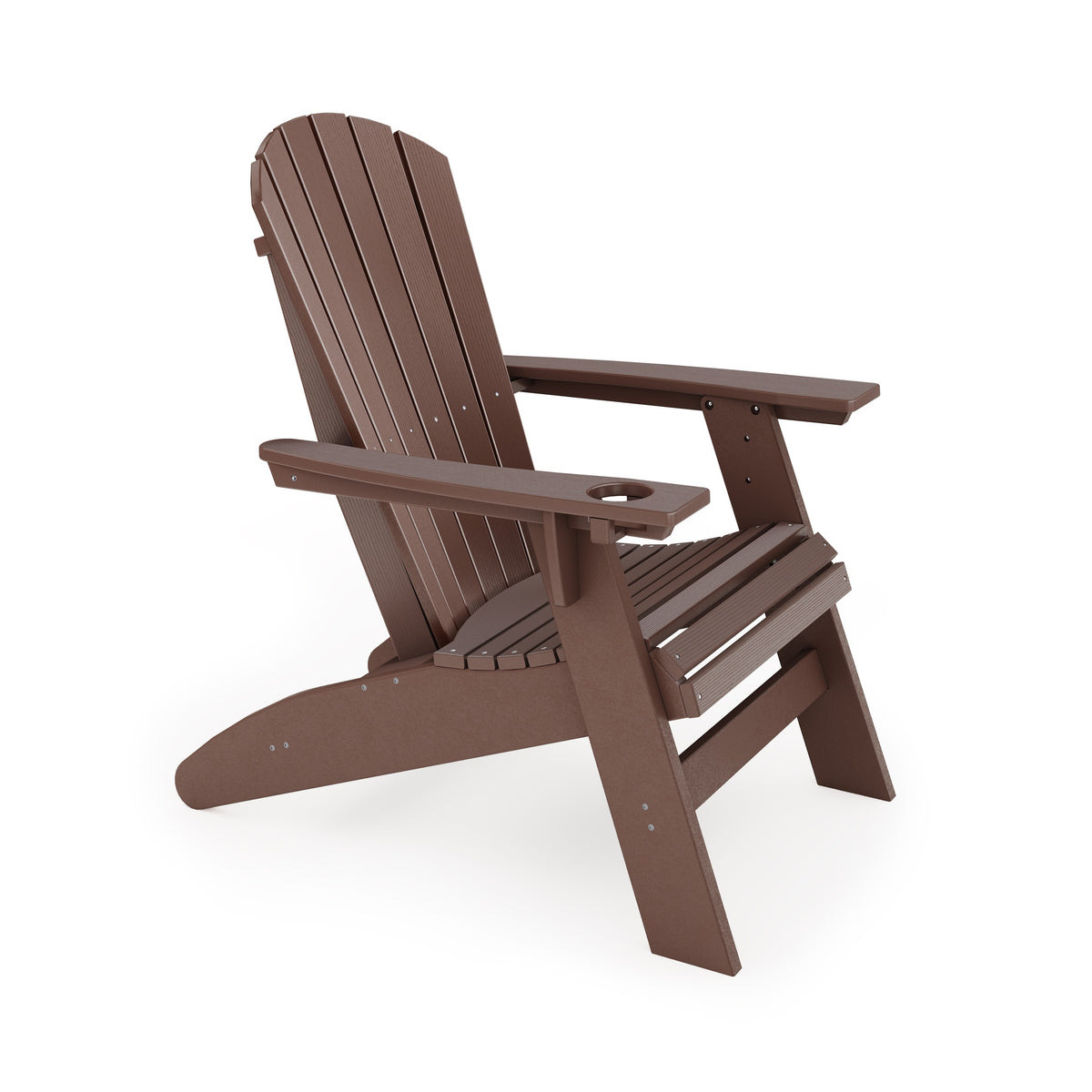 Brown Adirondack Chair – Sturdy HDPE Poly Lumber for Poolside, Patio, and Garden Relaxation