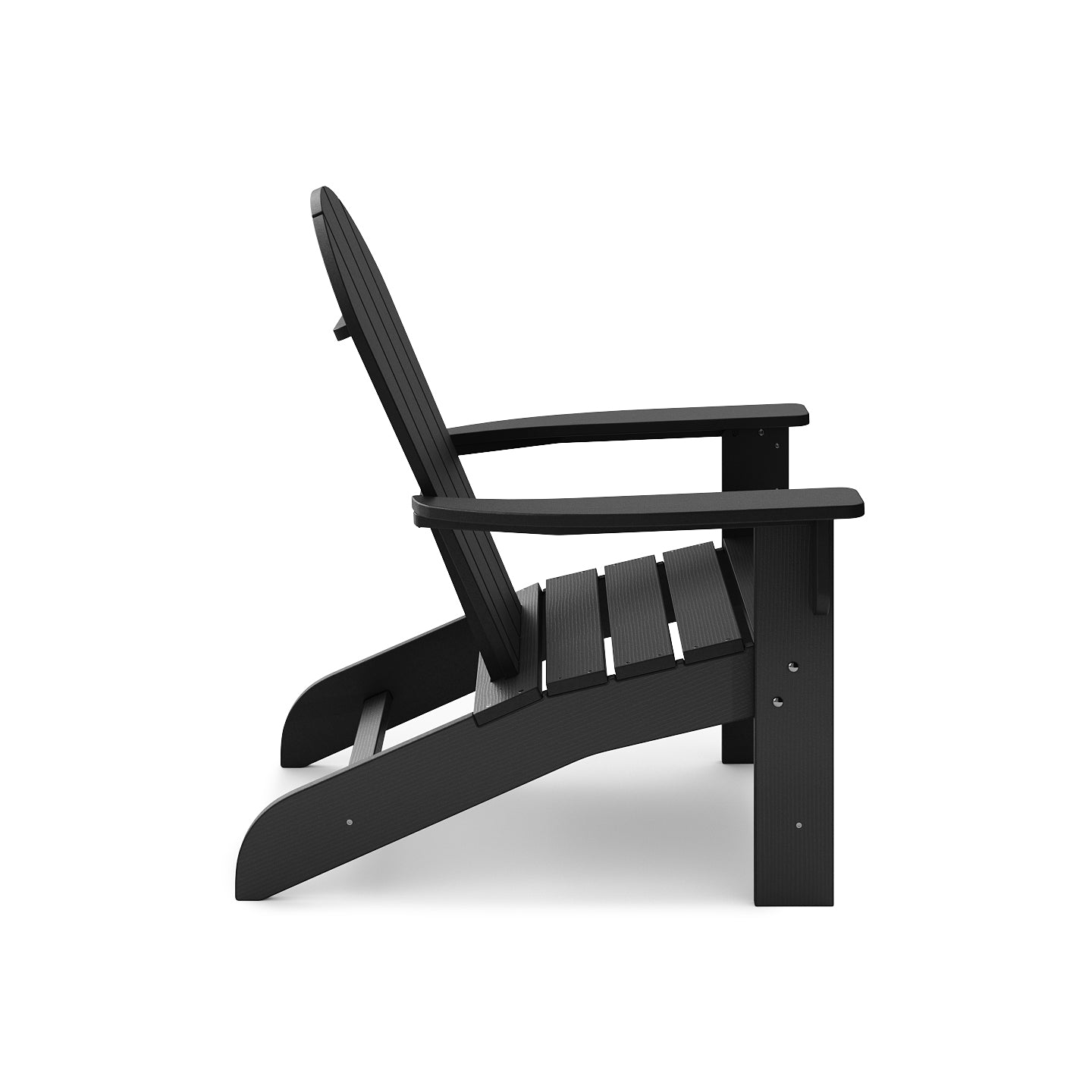 Black Adirondack Chair – Premium HDPE Poly Lumber for Pool, Patio, and Garden Elegance