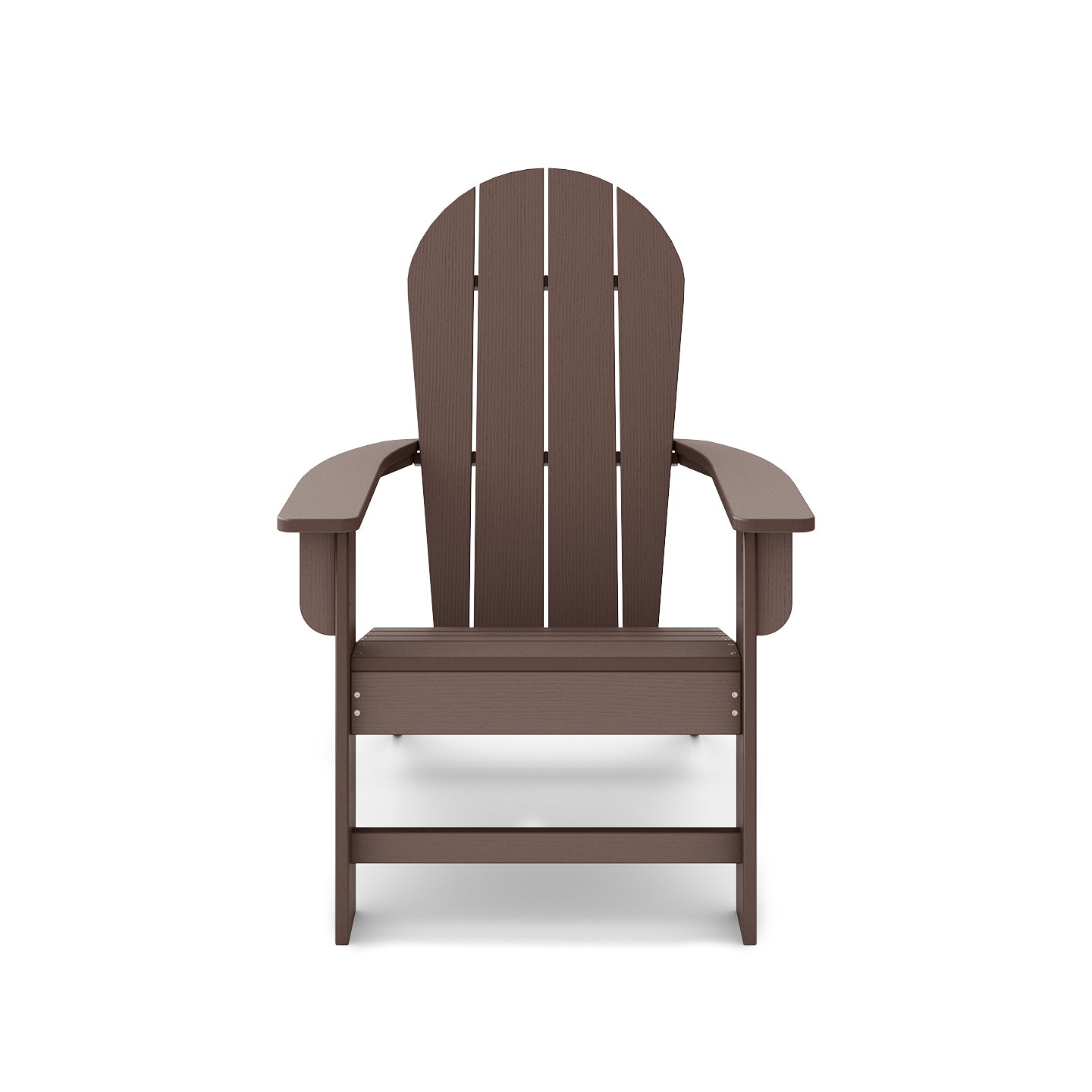 Brown Adirondack Chair – Premium HDPE Poly Lumber for Pool, Patio, and Garden Elegance