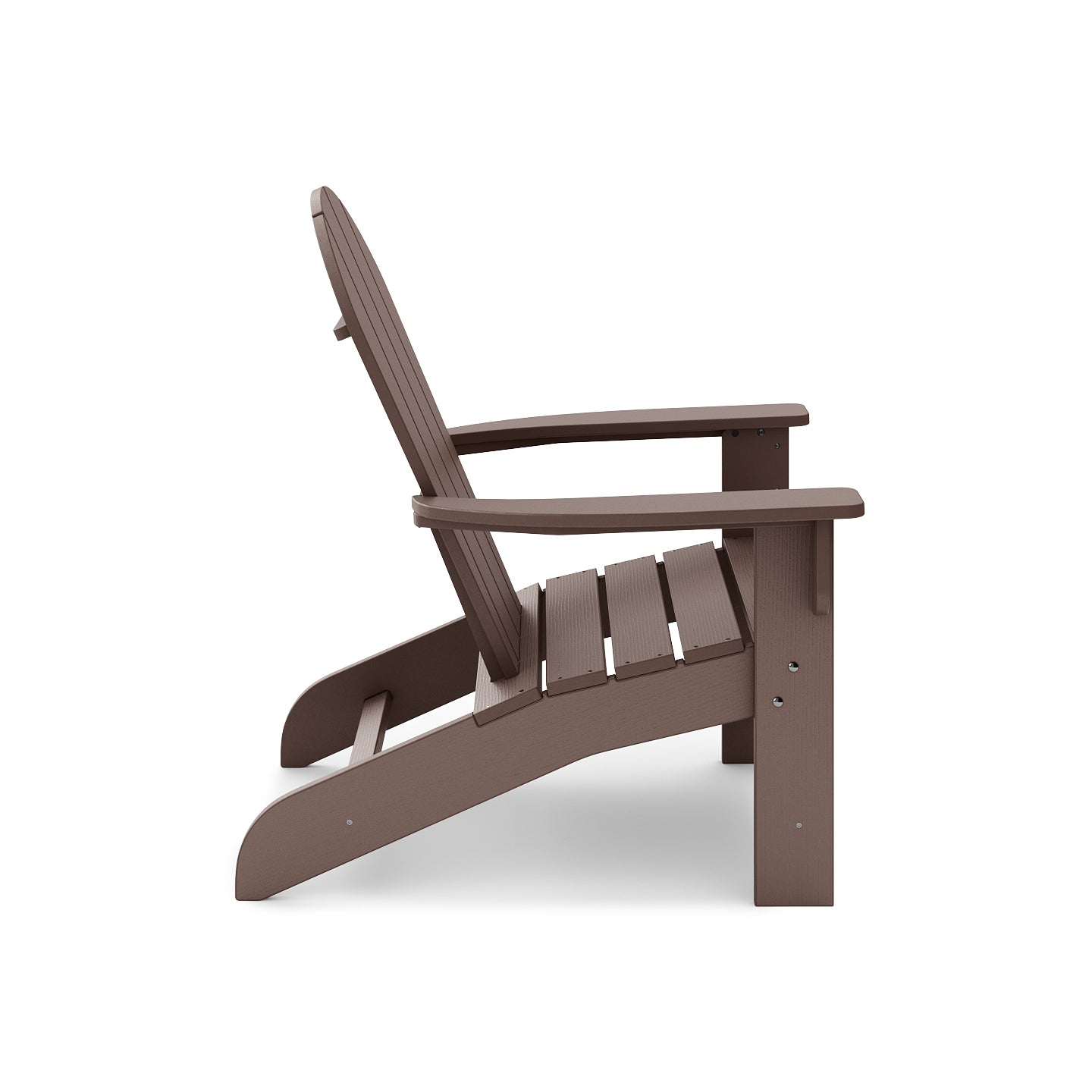 Brown Adirondack Chair – Premium HDPE Poly Lumber for Pool, Patio, and Garden Elegance