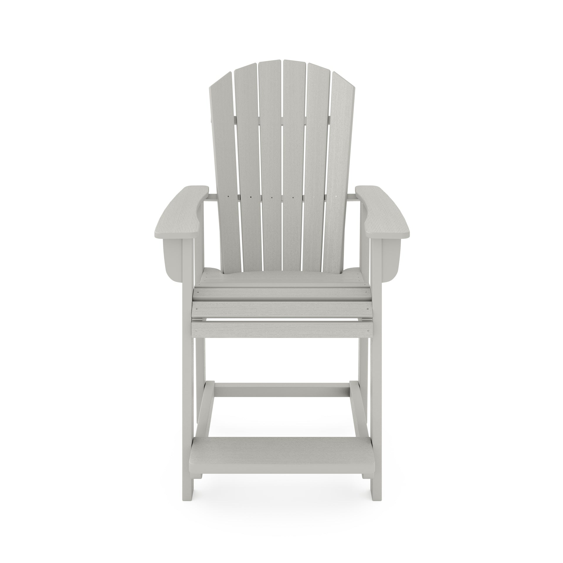 Dark Gray Adirondack Style Counter Chair – Stylish HDPE Poly Lumber for Dining, Patio, and Garden Comfort